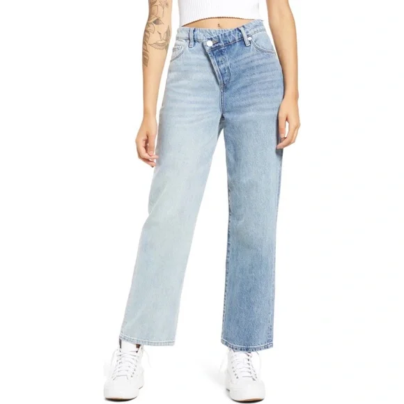 Blank NYC Overlap Baxter Ribcage Straight Jeans Two Tone - Picture 7 of 13